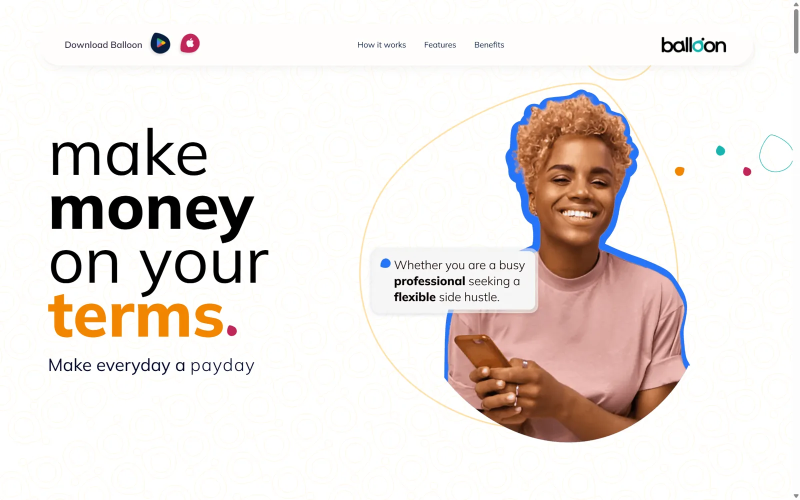 Balloon product interface